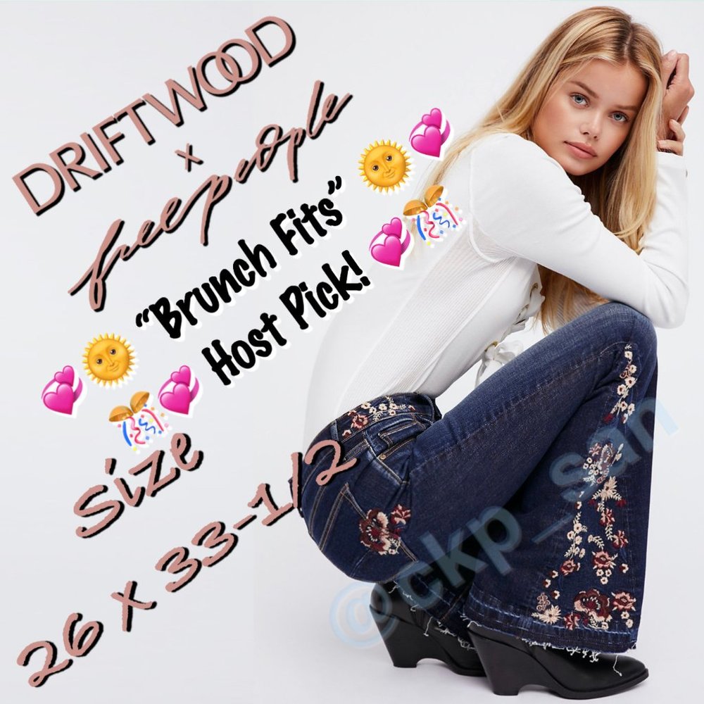 Free People X Driftwood Farrah Flower Girl Sz 26